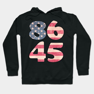 8645 Impeach President Trump American Flag Hoodie